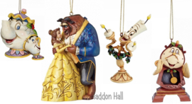 BELLE Set van 4 Hanging Ornaments  Jim Shore Disney Traditions * superaanbieding