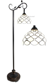 6244 Vloerlamp H152cm met Tiffany kap Ø25cm Pearl