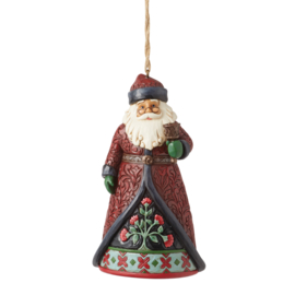 Holiday Manor Santa with Bell Ornament H10cm Jim Shore 6012888