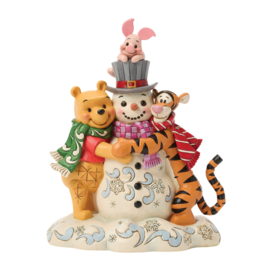 Winnie The Pooh & Friends Hugging Snowman H18 cm Jim Shore 6018716 PREORDER