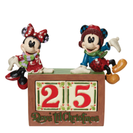 Mickey & Minnie The Christmas Countdown Calendar  * H18cm  Jim Shore 6013057, eind augustus