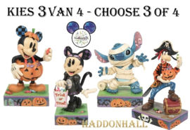 Halloween Custome Figurines - Set van 3 - Kies 3 van 4 - Mickey Minnie Stitch en Goofy *