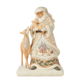 White Woodland Santa Fawn & Deer  * H26cm Jim Shore 6015152