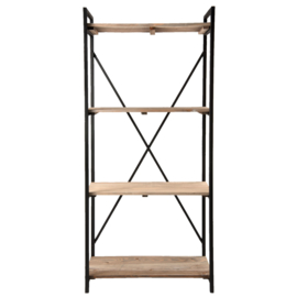 Wandrek H191cm B90cm Ijzer-hout