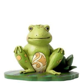 "Bounce with Me" H10cm Jim Shore Frog on Lily Pad  uit 2014  4037670 retired