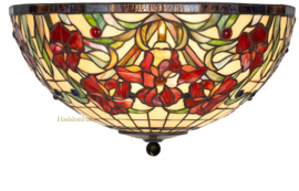 YT18 80 Plafonniere Tiffany Ø40cm 2xE27 Red Orchid