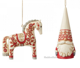 Nordic Noel - Set van 2 Hanging Ornaments - Jim Shore retired