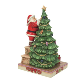 Santa on Step Stool Decorating Tree H23cm Jim Shore 6010819 retired, laatste exemplaren *