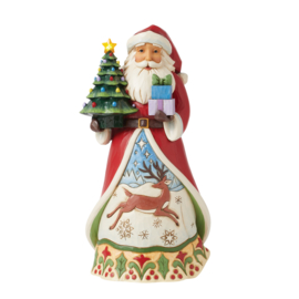Santa with Vintage LED Tree *  H25cm Jim Shore 6015495