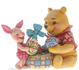 Winnie The Pooh & Piglet Easter H 12cm Jim Shore 6001283 retired *