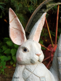 Grey Rabbit Garden Statue H40cm! Jim Shore 6001601 retired , uitverkocht