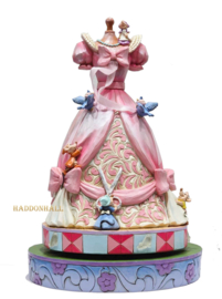 Cinderella Dress "A Dress for Cinderelly" Musical H21cm + BASE COLOR  Ø16cm  Jim Shore 6016340