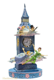 Peter Pan's Clock H26cm + BASE COLOR Ø13cm Jim Shore 6015025 , op voorraad.
