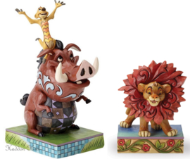 Lion King TIMON & PUMBA - SIMBA H18cm Set van 2 Jim Shore beelden