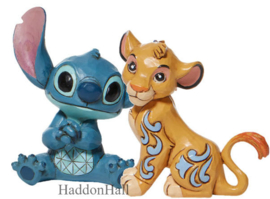 Stitch & Simba - H8cm Set van 2 Mini Jim Shore beelden *