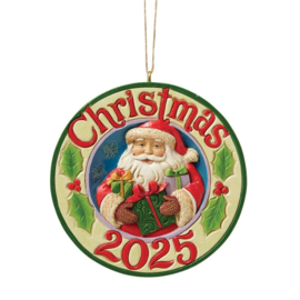 Santa with Gifts 2025 Ornament H10cm Jim Shore 6017308