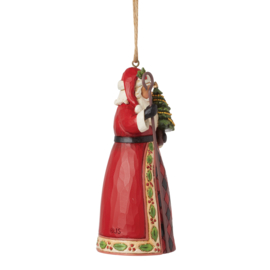 Highland Glen Santa with Tree Ornament H11cm Jim Shore 6015441 *