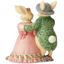 Bunny Couple with Basket H15cm Jim Shore 6006232 retired *