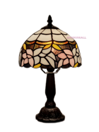 610093 * Tafellamp H35cm met Tiffany kap Ø20cm
