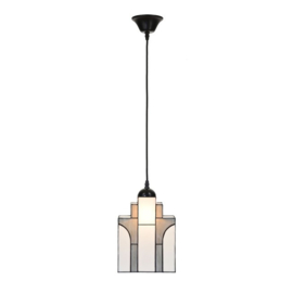8010 ' Hanglamp Tiffany Textielsnoer H31cm B21cm New York