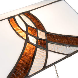 5195 Bureaulamp H51cm met Tiffany kap Astoria Brown laatste exemplaren