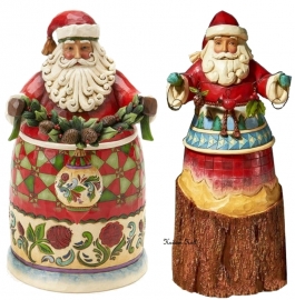 Set van 2 Kerstmannen H26cm "Beauty comes from within"&"Nature's Noel" * retired