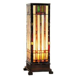 9917 *Tiffany lamp H35cm Miniwindlicht Frank Lloyd Wright ontwerp