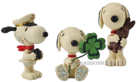 Snoopy Sailor , Clover & Bunny - Set van 3 Mini Figurines - Jim Shore