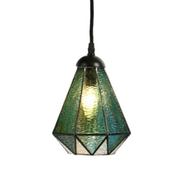 8114 Rozet Ø25cm met 3 Tiffany kappen Ø16cm Arata Green - Hanglamp