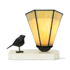 8199 Tafellamp "Ballade van een Vogel" met Tiffany kap Ø15cm Narcissus