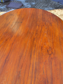 Eettafel ovaal 129x163cm H78cm - Massief Teakhout