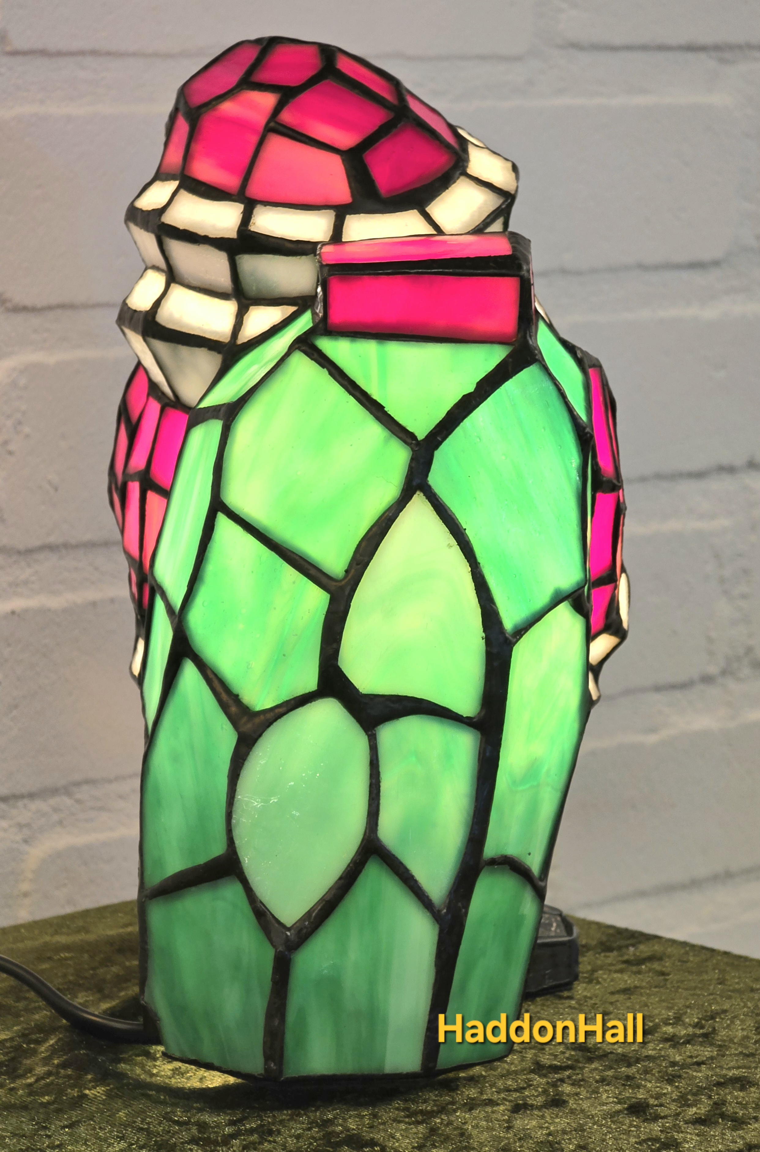 9360 Tiffany lamp Kerstman - Santa H22cm