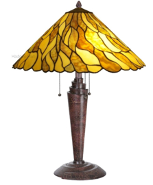 8444  Tafellamp Twist H62cm met Tiffany kap Ø50cm Jade '