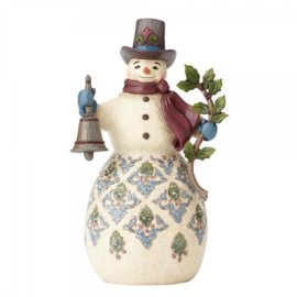 Bright & Merry  H 21 cm Jim Shore Victorian snowman sneeuwpop retired, laatste exemplaren *