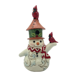 Snowman with Birdhouse Hat Mini Figurine Jim Shore 6017276