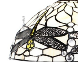 9335W * Hanglamp Tiffany Ø31cm Dragonfly White