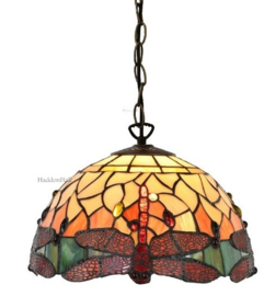 9347 * Hanglamp Tiffany Ø30cm Flame Dragonfly