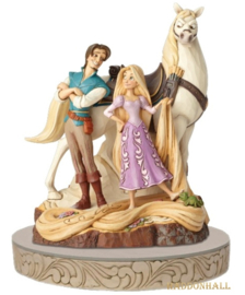 RAPUNZEL  Carved By Heart   H21cm + BASE WHITE Ø22cm Jim Shore 4059736 retired
