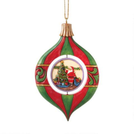 Set van  Jim Shore Rotating Hanging Ormanets - Holy Family & Santa