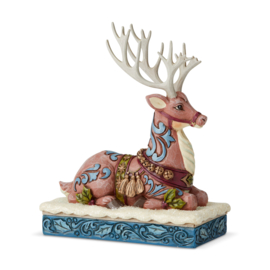 Victorian Reindeer "Calm Before the Eve" H 18cm Jim Shore 6004180 retired, laatste exemplaren *