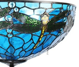 9337BL 7813 * Hanglamp - Plafonniere Ø41cm Dragonfly Blue