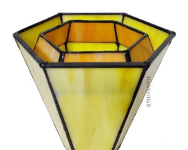 8199 * Tafellamp Uplight met Tiffany kap Ø15cm Narcissus