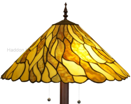8444 Vloerlamp Bruin 2xE27 met Tiffany kap Ø50cm Jade