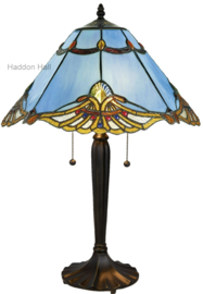 161072 *Tafellamp Tiffany H60cm Ø40cm Seashell Blue