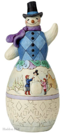 Snowman Winter Scene Statue H 50 cm! Jim Shore 6001523 GROOT  Tijdelijke Superaanbieding