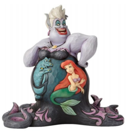 Ariel - Set van 4 beelden -Triton&Ariel , Ursula & Ariel Treasure Keeper & Flounder  Jim Shore all retired *