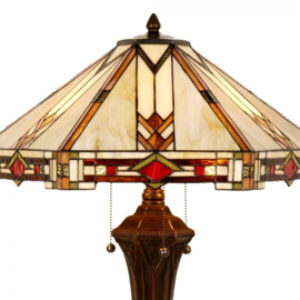 6325 *Tafellamp H75cm met Tiffany kap Ø50cm Durban