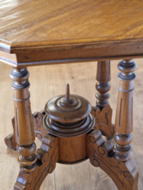Tafel Batawi H80cm Ø80cm Ca. 1870 Massief Teakhout