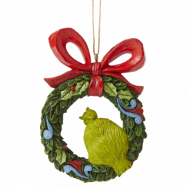 Grinch Peeking Trhough Ornament H9cm Jim Shore 6006571