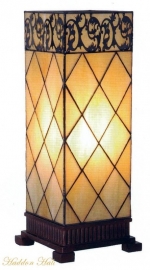 1139 Tafellamp Tiffany H44cm WIndlicht model "Filigrees"